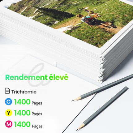 HP 940XL Cartouche d'encre compatible - 4 Couleurs | Recyclée et écologique - Format XL - Cartouche verte