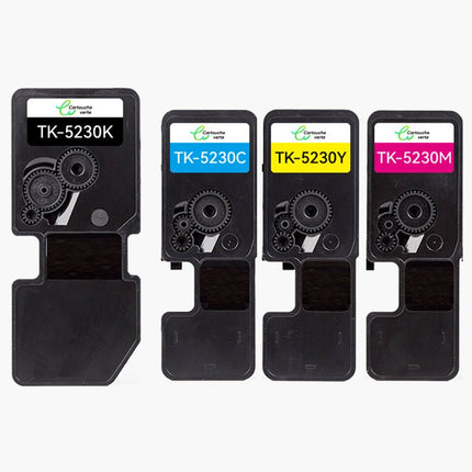 KYOCERA TK - 5230 Compatible Toner - 4 Couleurs - Format XL | Cartouche verte - Cartouche verte