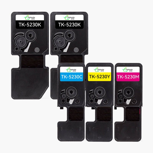 KYOCERA TK - 5230 Compatible Toner - 4 Couleurs - Format XL | Cartouche verte - Cartouche verte