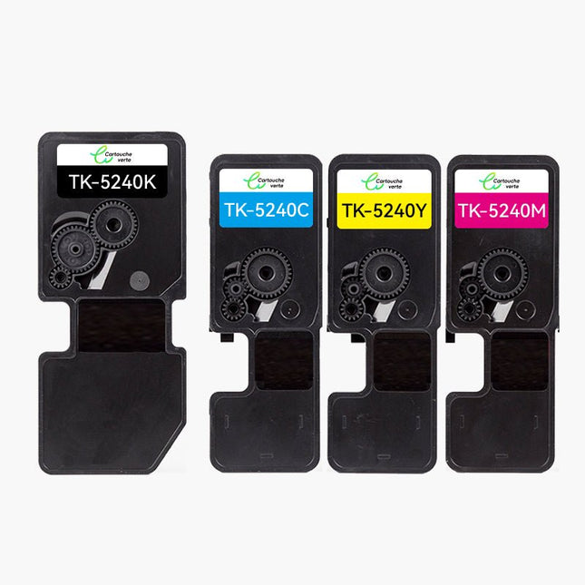 KYOCERA TK - 5240 Compatible Toner - 4 Couleurs - Format XL | Cartouche verte - Cartouche verte