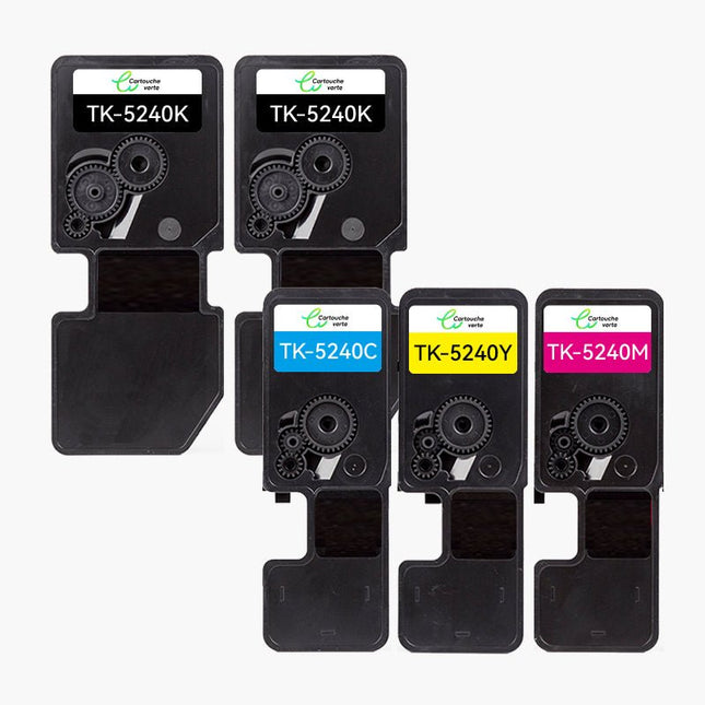 KYOCERA TK - 5240 Compatible Toner - 4 Couleurs - Format XL | Cartouche verte - Cartouche verte