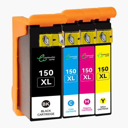 Lexmark 150XL Compatible Ink Cartridge - 4 Colors (Black/Color) | Recycled &amp; Eco-Friendly - XL Size