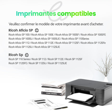 RICOH SP100 Compatible Toner - Black (Standard Format) | Green cartridge