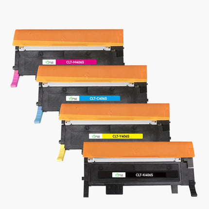 SAMSUNG CLT - 406S Compatible Toner - 4 COULEURS (Format Standard) | Cartouche verte - Cartouche verte