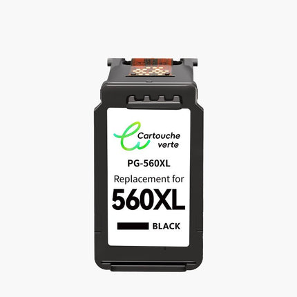 CANON PG - 560XL/CL - 561XL Cartouche d'encre compatible （Noir/Couleur）| Recyclée et écologique - Indication niveau d encre - Format XL - Cartouche verte