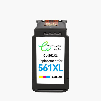 CANON PG - 560XL/CL - 561XL Cartouche d'encre compatible （Noir/Couleur）| Recyclée et écologique - Indication niveau d encre - Format XL - Cartouche verte
