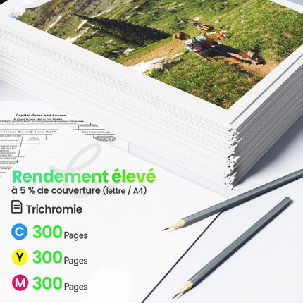 CANON PGI - 550/CLI - 551 XL Cartouche d'encre Compatible - 4 Couleurs | Recyclée et écologique - Format XL - Cartouche verte