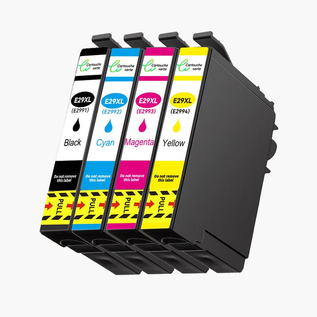 EPSON 29XL Cartouche d'encre Compatible - 4 Couleurs | Recyclée et écologique - Format XL - Cartouche verte