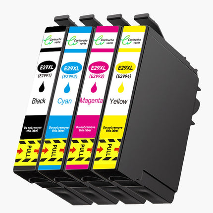 EPSON 29XL Cartouche d'encre Compatible - 4 Couleurs | Recyclée et écologique - Format XL - Cartouche verte