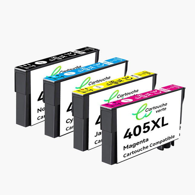 EPSON 405XL Cartouche d'encre Compatible - 4 Couleurs | Recyclée et écologique - Format XL - Cartouche verte