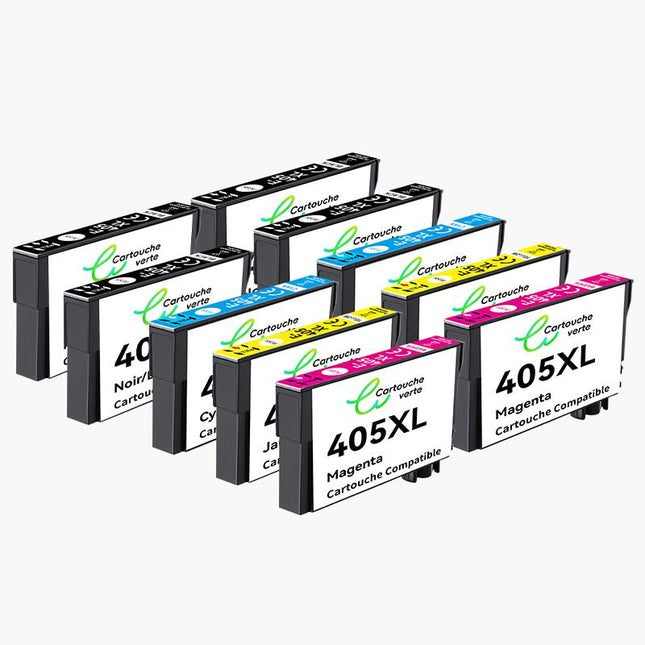 EPSON 405XL Cartouche d'encre Compatible - 4 Couleurs | Recyclée et écologique - Format XL - Cartouche verte