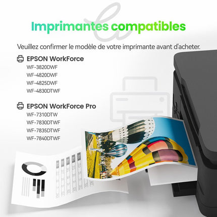 EPSON 405XL Cartouche d'encre Compatible - 4 Couleurs | Recyclée et écologique - Format XL - Cartouche verte