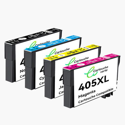 EPSON 405XL Cartouche d'encre Compatible - 4 Couleurs | Recyclée et écologique - Format XL - Cartouche verte