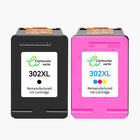 HP 302XL Cartouche d'encre compatible （Noir/Couleur）| Recyclée et écologique - Indication niveau d encre - Format XL - Cartouche verte