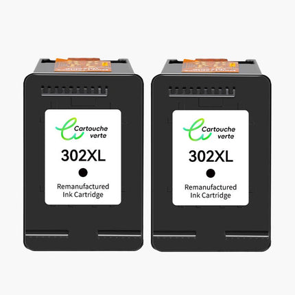 HP 302XL Cartouche d'encre compatible （Noir/Couleur）| Recyclée et écologique - Indication niveau d encre - Format XL - Cartouche verte